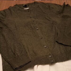 J. Crew Size L Olive Green Cardigan Sweater (NWT)